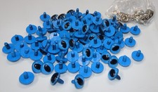 50 Pieces Animal BLUE CAT EYES Puppet Craft 18 mm metal retainer Bear Doll