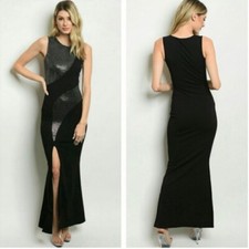 Black Shimmer Dress Gown Size Small Lana Jo !!! Size Small Gorgeus !!!