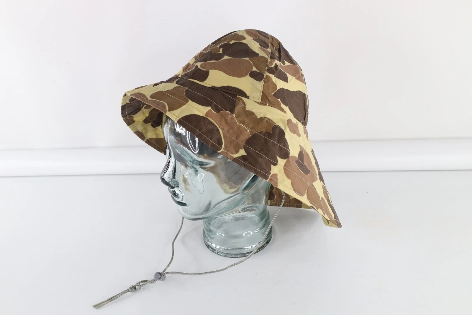 Deadstock Vtg 80s Oregon Headroof Waterproof Goretex Camouflage Bucket Hat USA L