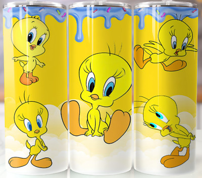 Tweety Bird 20oz Tumbler Stainless Steel Cup Mug w/Straw Lid