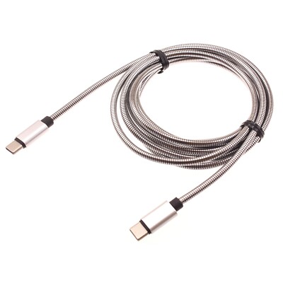 For Samsung Galaxy S20/S21/S23/S24 FE - Type-C to USB-C 6ft Metal Cable Wire