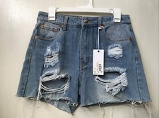 Hammer Jeans Los Angeles distressed denim Jean Shorts size M Medium NWT