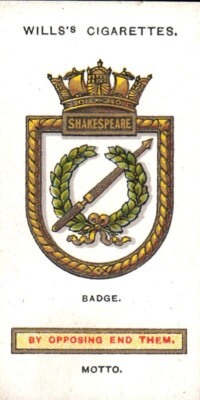 40247/ Wills´s Cigarettes   Ships´ Badges   No. 22   H.M.S. Shakespeare
