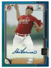 Steven Farinaro 2015 Bowman Prospects Autographs Blue 25/150 Card# PA-SF