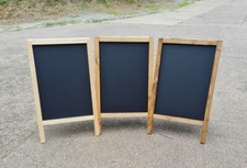 WOODEN A-BOARD SANDWICH BOARD PAINTED PANEL CHALKBOARD specials menu pavement