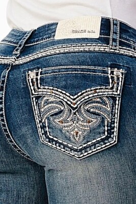 Jeans Grace in LA Bootcut Schleifdetail EB81613