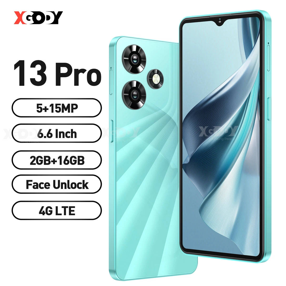 6.6'' Android Cell Phone 4G Cheap Smartphone Factory Unlocked Dual SIM ...