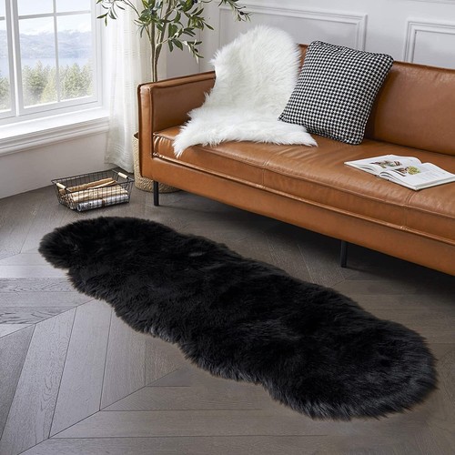 Latepis Faux Fur Sheepskin Area Rugs Soft Shaggy Carpet for Living Room Bedroom - Picture 150 of 219