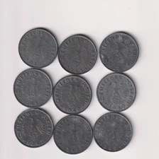GERMANY 10 REICHSPFENNIG FROM 1940-1945 CHOICE OF DATE