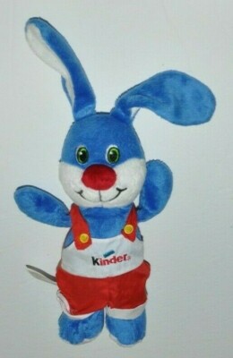 KINDER TOYS Blue Bunny Rabbit PLUSH DOLL Kinder Chocolate