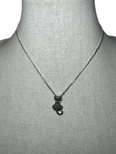 925 Sterling Silver Cat Kitty Kitten Pendant Charm Diamond Marcasite Necklace