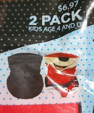 New 2pk Disney Minnie Mouse Neck Gaiter Face Cover Mask Kid Ages 4 Wash  Reuse