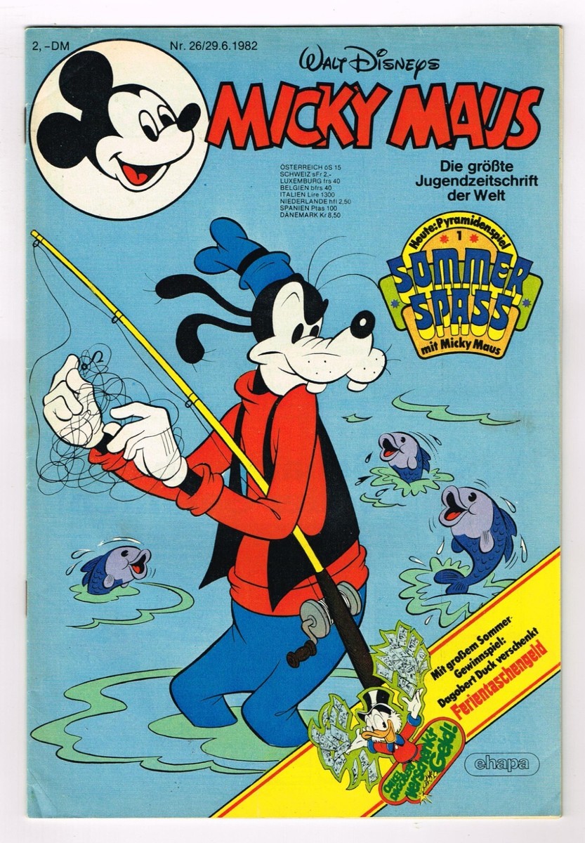 Micky Maus #26 GERMAN Comic 1982 GOOFY ( pyramid page NOT