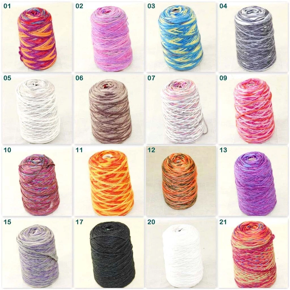 New Soft Multi Color 1Cone Of 500g Woolen Thick Yarn Hand Knitting Crochet Yarn - Image 4 of 4