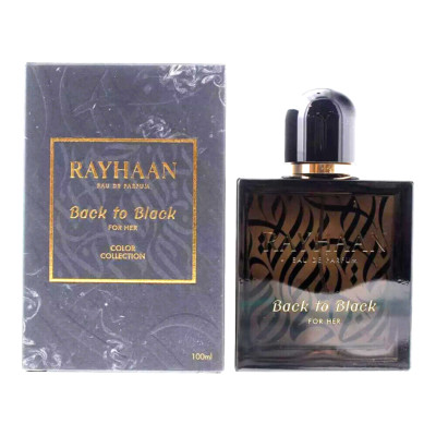 Rayhaan Back To Black For Women. 3.4oz.EDP.NIB