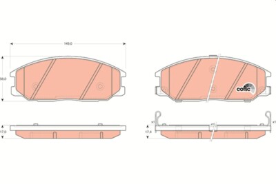 TRW GDB3297 Brake Pad Set, Disc Brake for Acura Daewoo Hyundai Hyundai (HUA