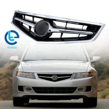 Fit For Acura TSX 2006 2007 2008 Front Grille Replacement W/Chrome Molding