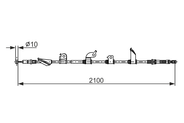 Bosch Handbremsseil Bremsseil Hinten Rechts Passend FüR Honda Civic Viii-image