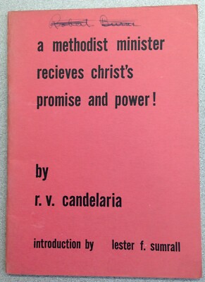SIGNED RV Candelaria - Methodist Minister Pentecostal - 1956 Philippines Sumrall