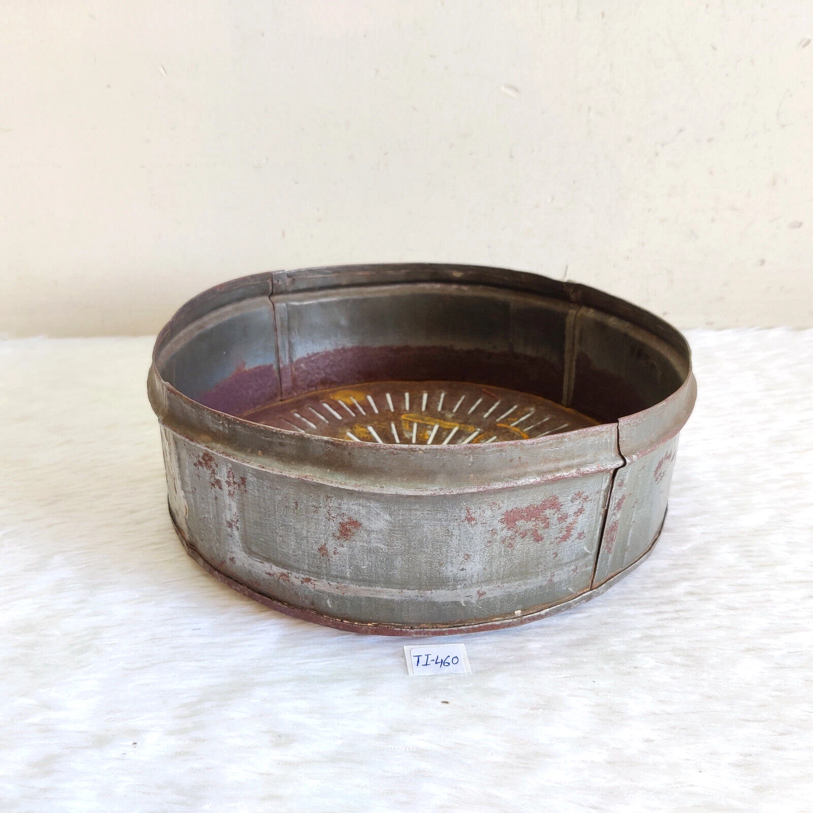 1920s Vintage Primitive Handcrafted Iron Strainer Kitchen Collectible TI460