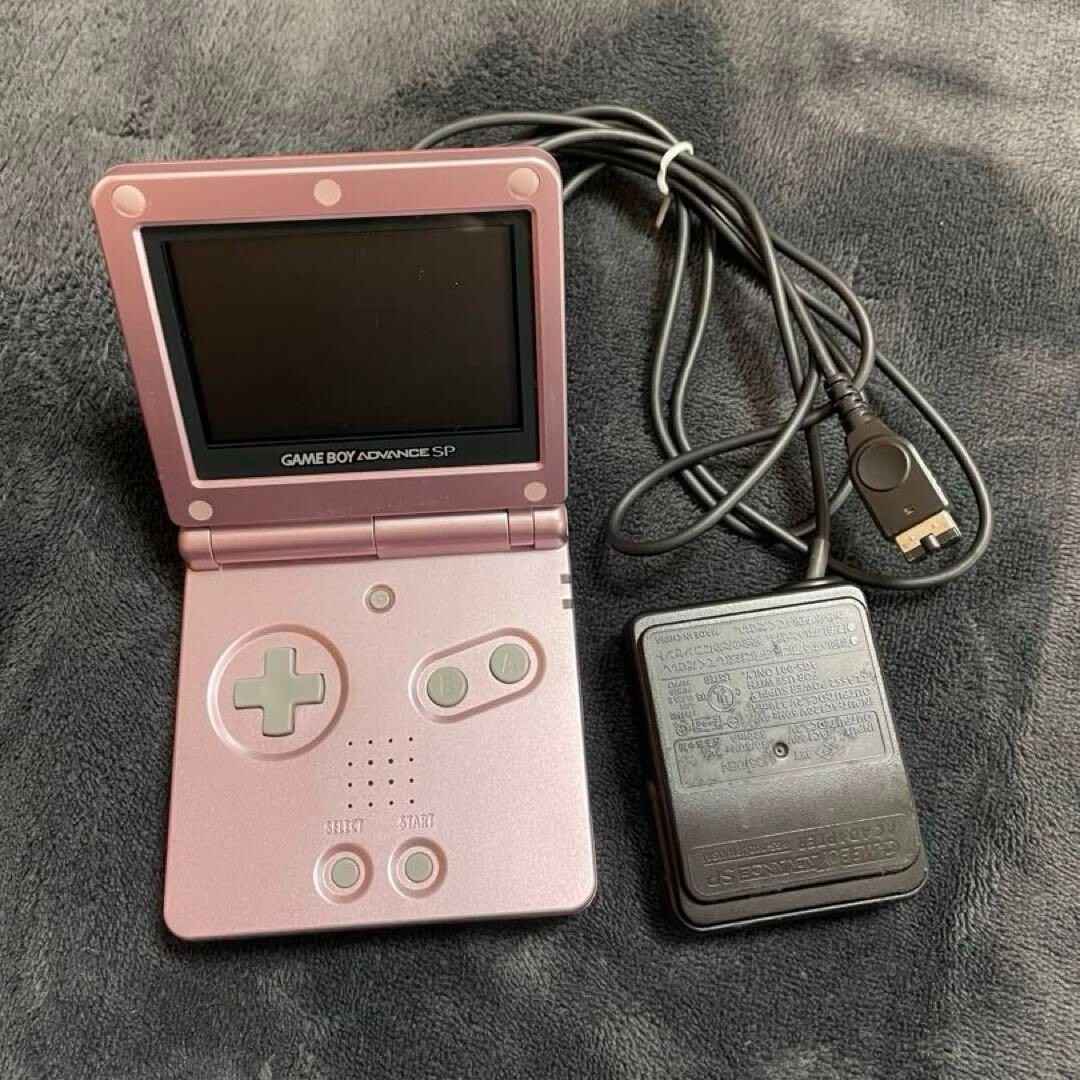 GAMEBOY ADVANCE SP Pearl Pink Nintendo w/Genuine Charger AGS-001 