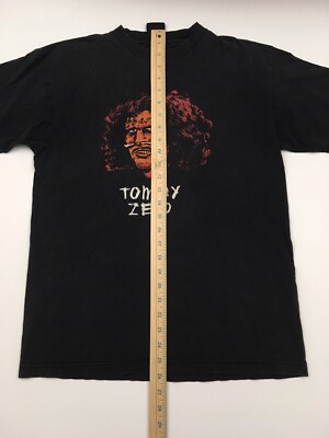 Vtg 90s Zero Skateboards T-Shirt Tommy Sandoval Head Skull Logo