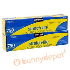 Kirkland Signature Stretch-Tite Plastic Food Wrap 2X 750 sq ft (11-7/8")
