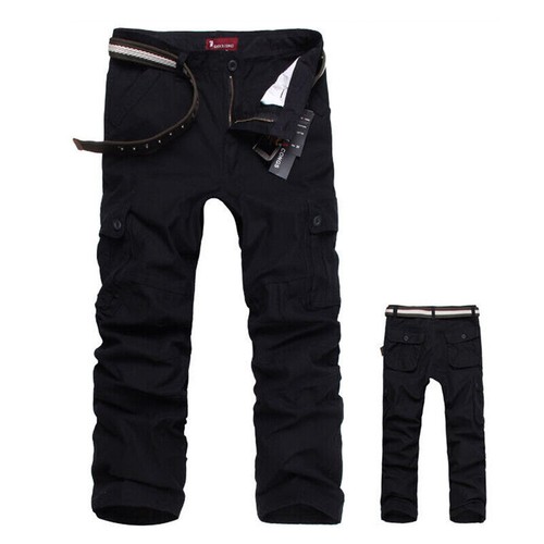 Hombres Militar Ejército Combate Pantalones Trabajo Carga Pantalones Informales Caminar Multi Bolsillo- - Imagen 6 de 28