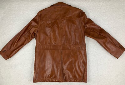 Vintage Sears Leather Shop Tan Leather Jacket W/ Liner Size 40 | eBay