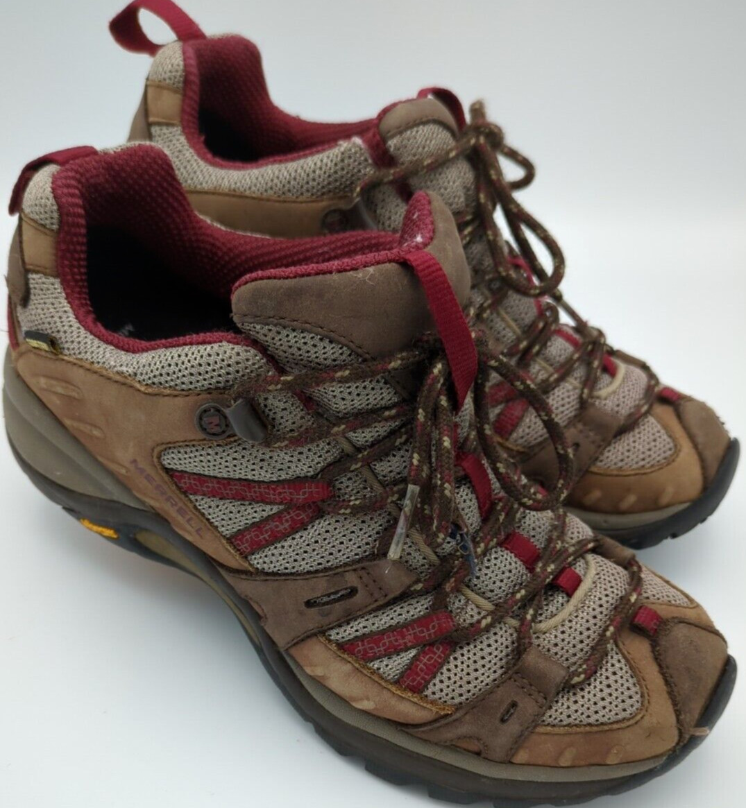 Zapato Merrel Goretex Vibram Trail Sirena Deportivo Mujer Talla 8 Stone Cordovan J16342