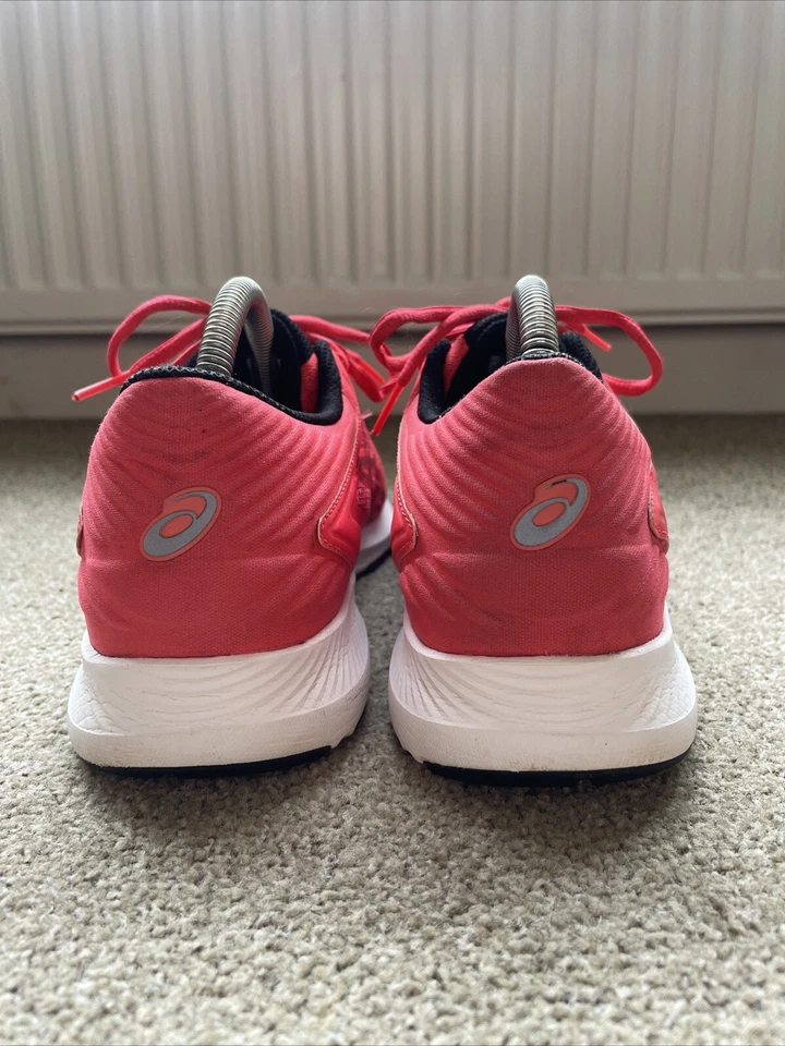 Asics Nitrofuze Trainers Running Gym Training UK 7 Red Pink FuzeGEL Women’s - Image 4 of 4