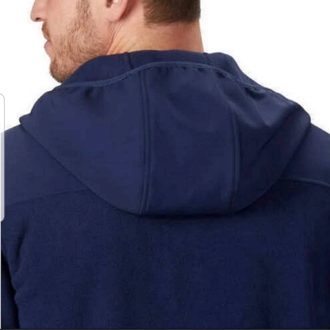 REEBOK MENS NAVY HOODED SOFTSHELL JACKET, Sm