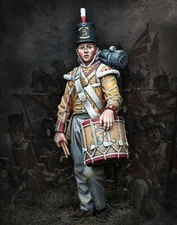 1/24 Scale 75mm Resin Figure French Drummer Unassembled Unpainted
