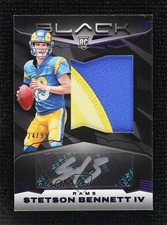 2023 Panini Black Rookie Royal 24/99 Stetson Bennett IV #204 Patch Auto jg5