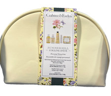 Crabtree Evelyn SUMMER HILL Travel Gift Bag Shower Hand Soap Lotion 6 pc Gift