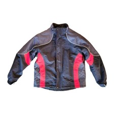 LL Bean Kids Winter Ski Snow Jacket Black Red Insulated Kids L 14-16 Outdoors