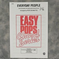 Everyday People SATB Choir Sheet Music Easy Pop Choral Series 1990s Schmutte Arr