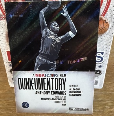 2025-26 Topps NBA Hoops Anthony Edwards Dunk-Umentory #D-1 Rainbow SP