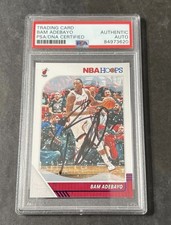2019-20 NBA Hoops #95 BAM ADEBAYO Signed Card AUTO PSA Slabbed Heat