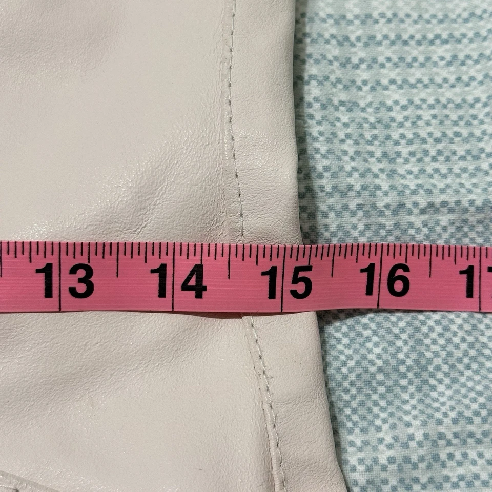 Abrigo Chaqueta Mujer Maurizio Tribeca Vintage Italiano Cuero Rosa Rubor Cremallera XS S Foto 4 de 4