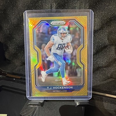 2020 Panini Prizm T.J. Hockenson #201 Gold Prizm 10/10 Bookend /10 Lions