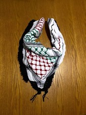 Palestine Flag Scarf, Shemagh Keffyeih Fabric Arab Bandana Kofya Hatta, Kuffyieh