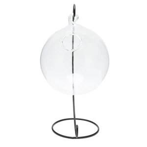 Hanging Glass Fish Tank Transparent Desktop Bowl With Stand Home Decoration