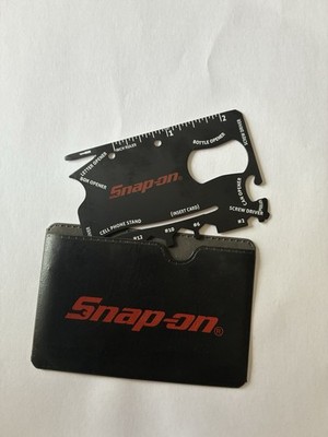 Snap On Tools Kreditkartenformat Metall Multifunktion Taschenwerkzeug mit Koffer