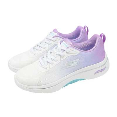 Skechers Go Walk Arch Fit 2.0 White Lavender Women Casual Shoes 125333-WLV - Photo 1/4