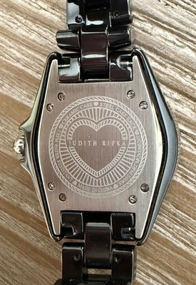 Judith Ripka Black Ceramic & Diamonique Crystal Bezel Watch Judith Ripka Black Ceramic & Diamonique Crystal Bezel Watch  main image 2