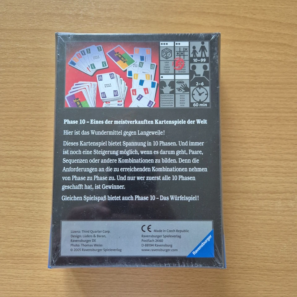 Phase 10 - Ravensburger Kartenspiel 2005 / 271641 / ab 10 / Kult-Spiel NEU & OVP - Bild 2 von 4