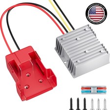 18V to 12V Step-Down Converter for Milwaukee M18 Battery Adapter, DC 12V 20A