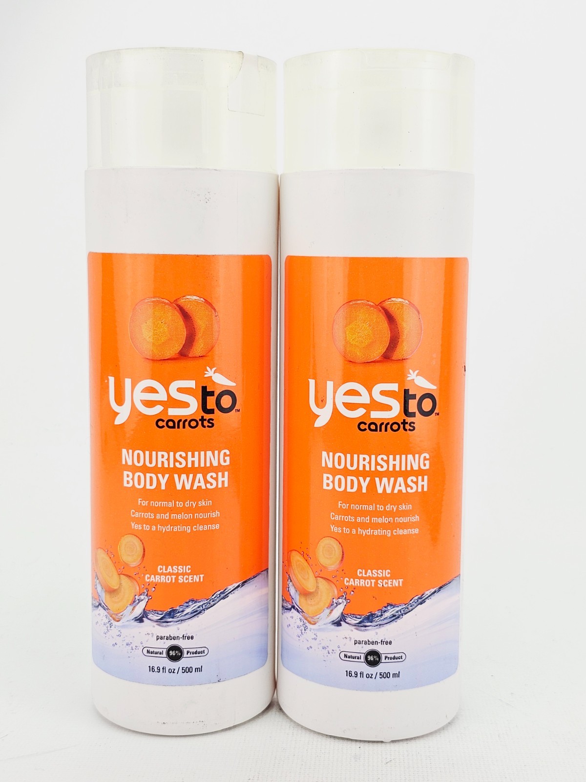 Yes To Carrots Nourishing Body Wash 16.9 oz Lot of 2
