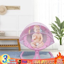 Baby Swing Electric Bluetooth Infants Bouncer 4 Swing Modes with Remote Control